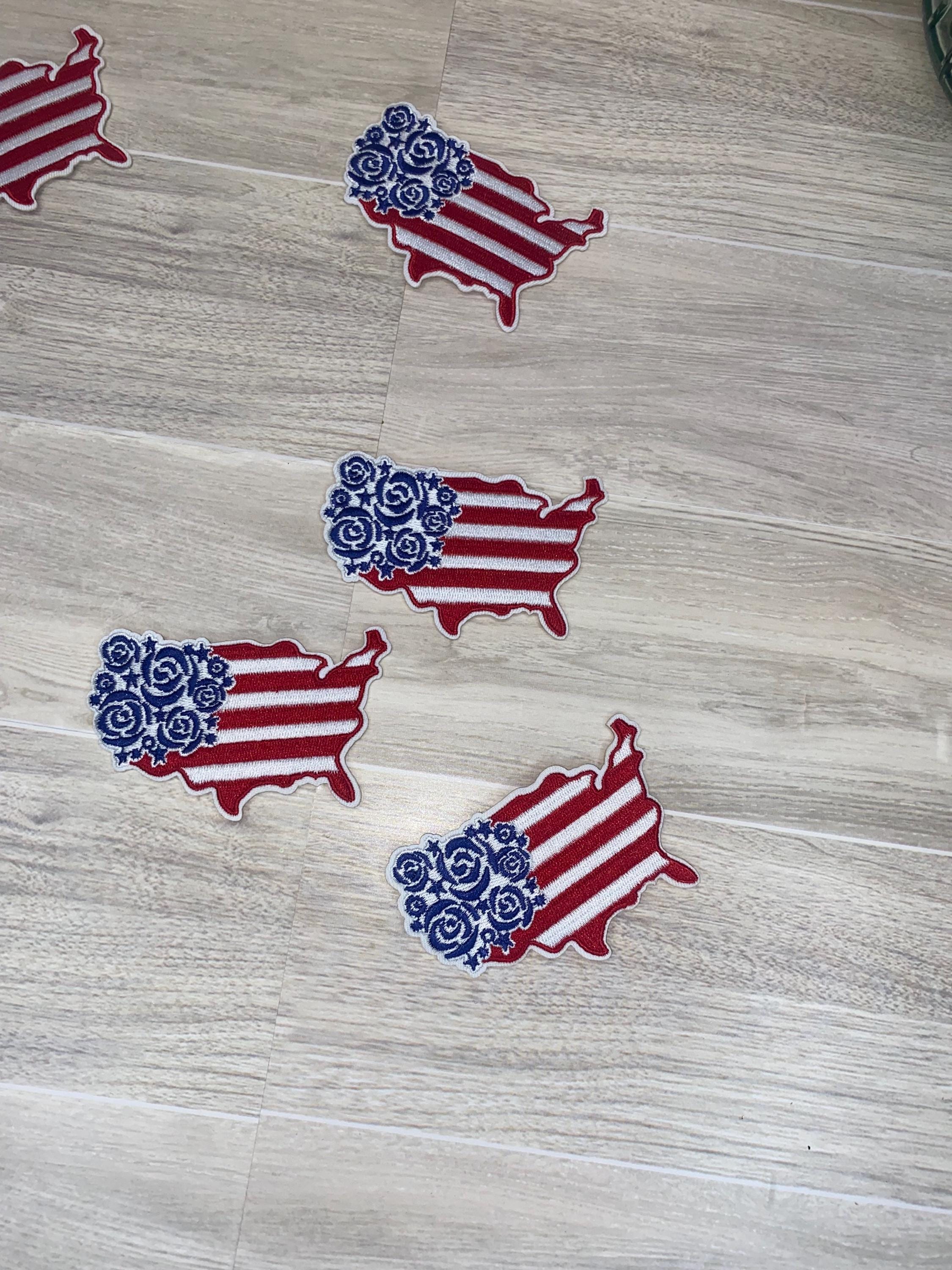 American Flag Embroidered Iron On Patch – Patriotic USA Limited Edition, patriotic, America