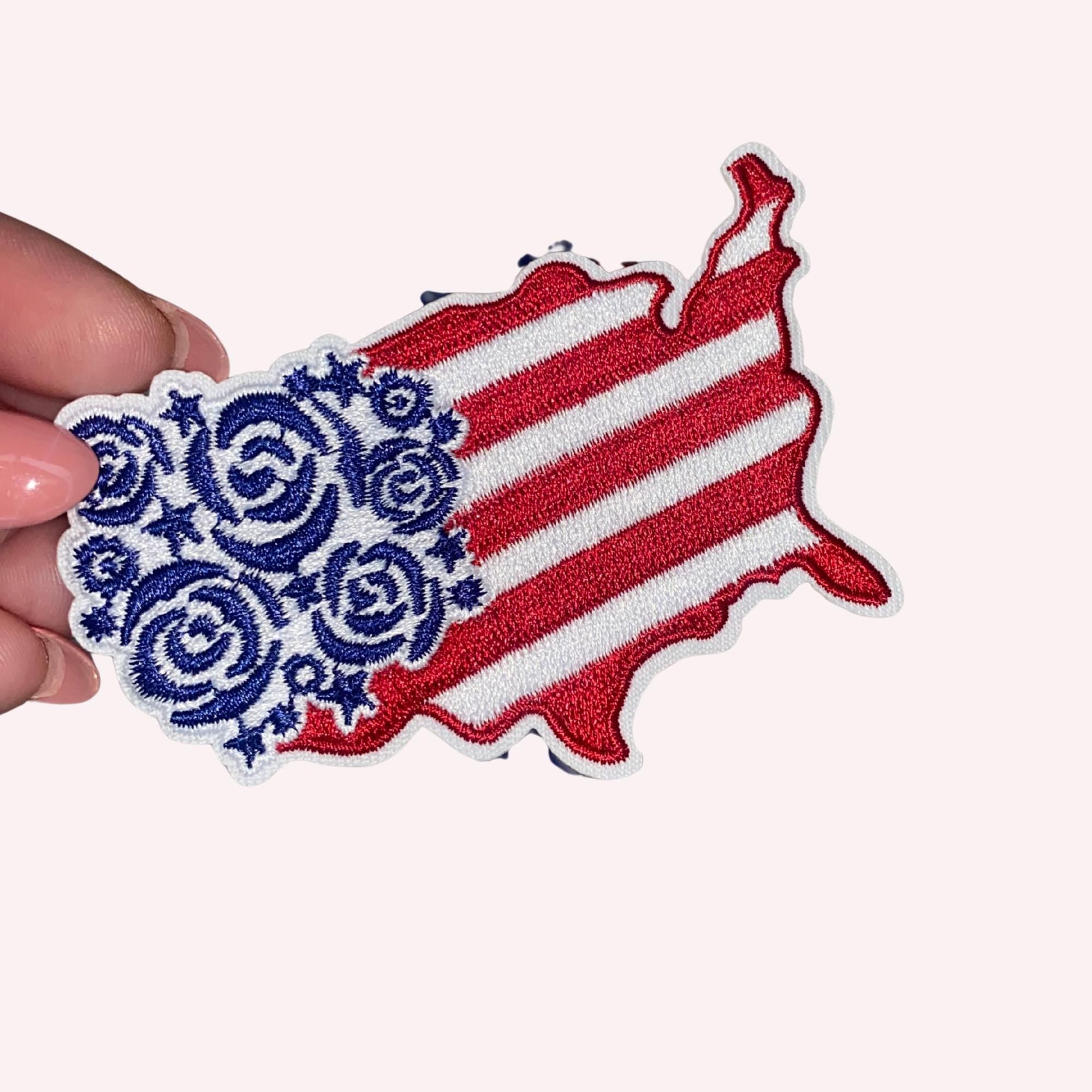 American Flag Embroidered Iron On Patch – Patriotic USA Limited Edition, patriotic, America