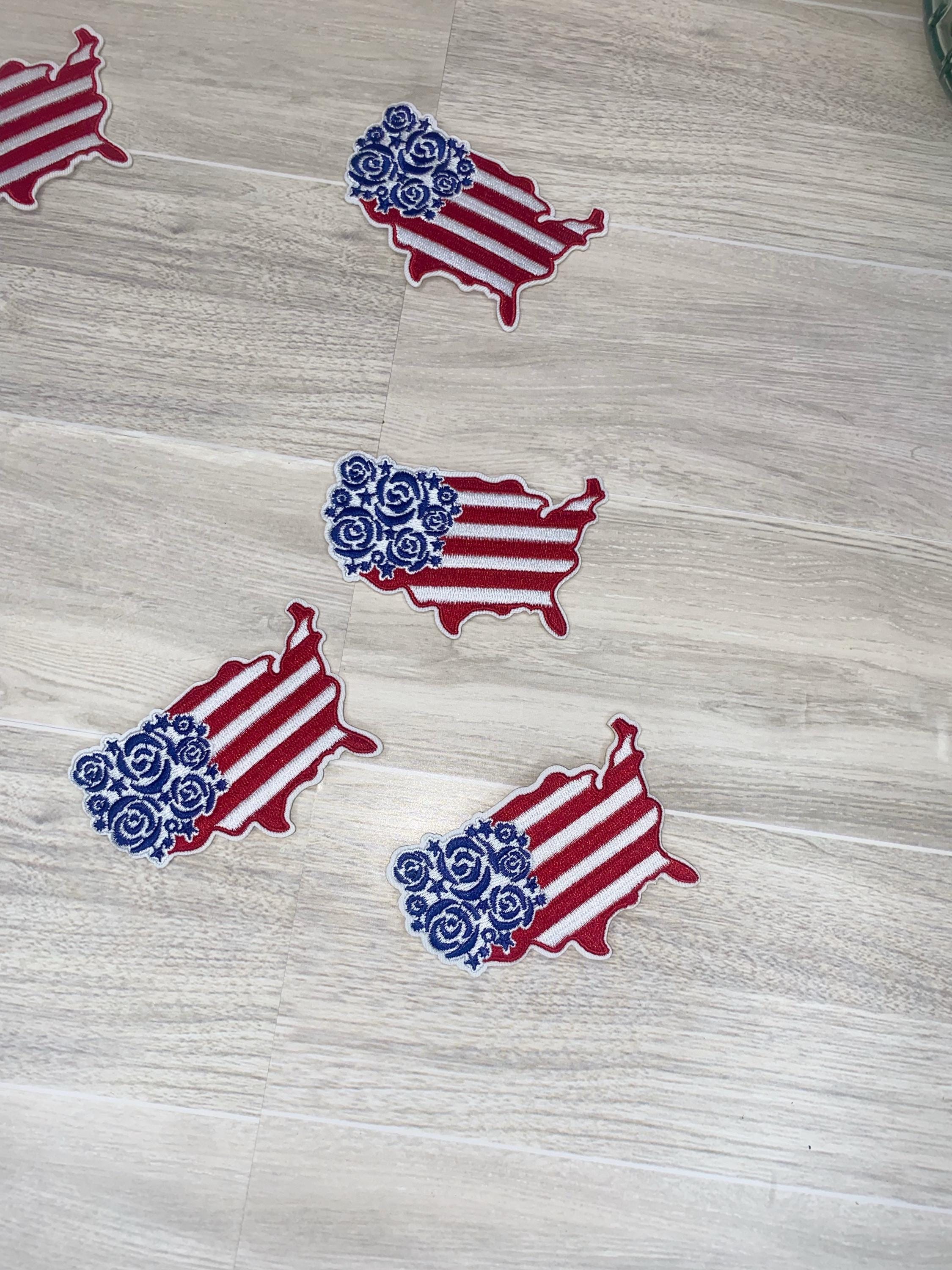 American Flag Embroidered Iron On Patch – Patriotic USA Limited Edition, patriotic, America